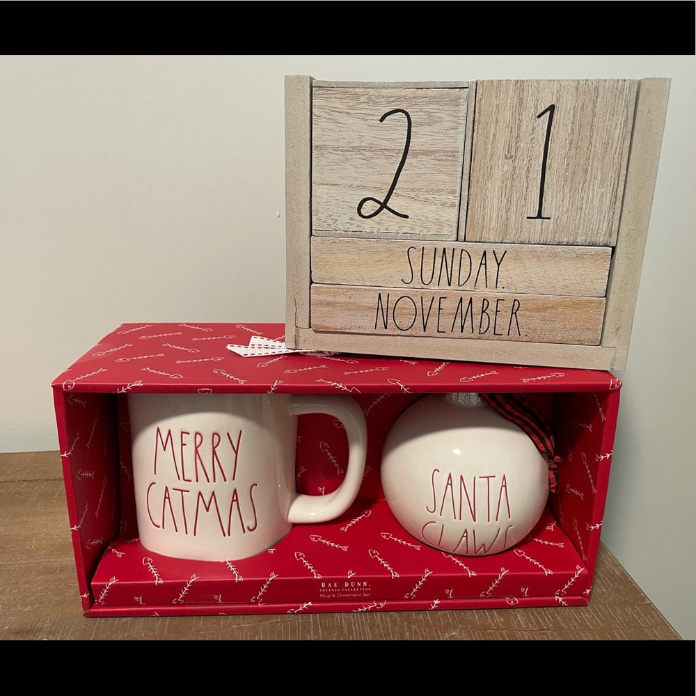 New Rae Dunn Christmas mug and ornament set